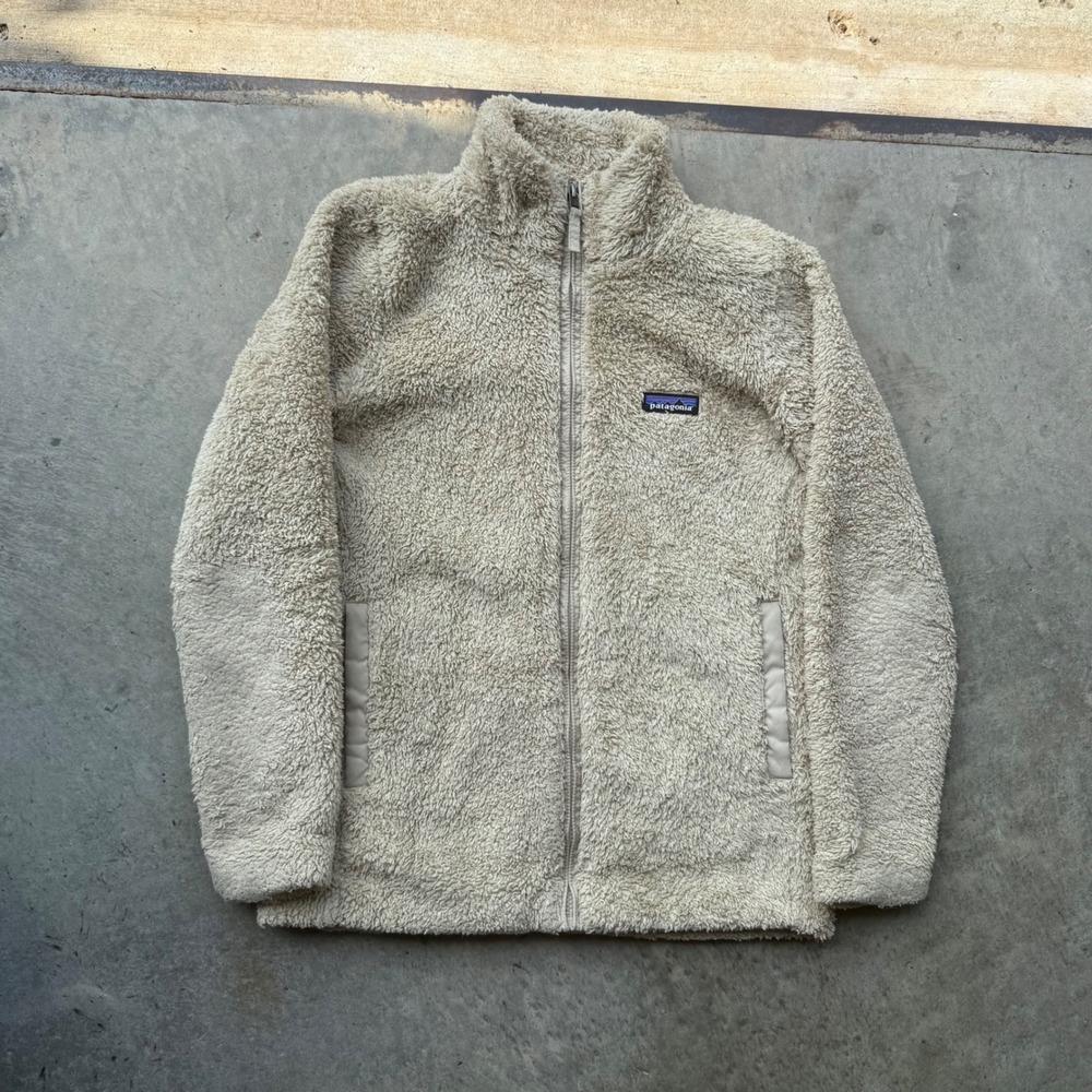 Patagonia Los Gatos Full Zip Fleece Jacket Tan Beige XS 25921